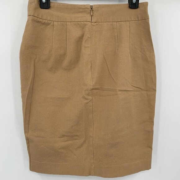 41 HAWTHORN Stitchfix Camel Tan Pencil Skirt Stretch Zip Career Work Business S - Picture 4 of 6